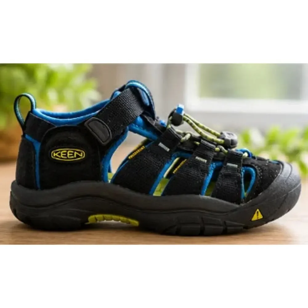 KEEN Newport H2 Kids Sandals Size 2 Blue Black Water Hiking Shoes